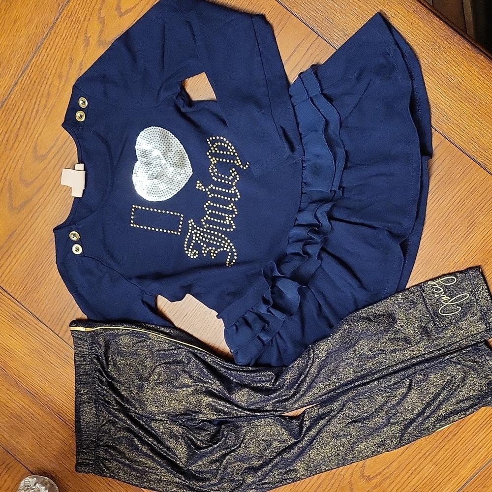 Juicy Couture navy blue /gold set